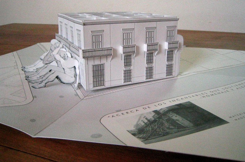 Carlos Garaicoa, Acerca de esos incansabkles atlantes que sostienen dia por dia nuestro presente (About these Untiring Atlantes that Sustain our Present Day by Day)
2005, Paper