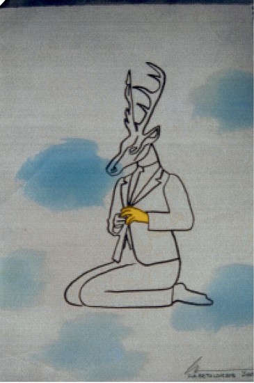 Robert Wilson, Deer/Isola Madre
6-Jun, graphite and color ink