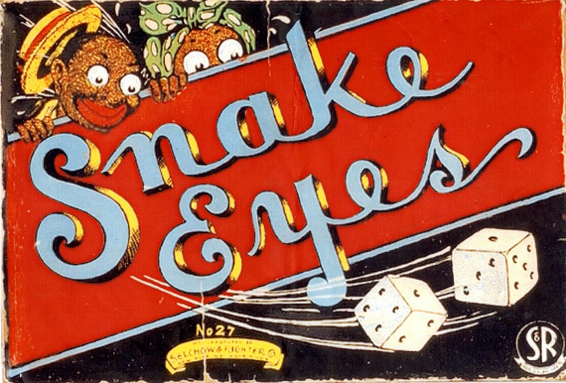 Tim Liddy, Circa 1935 (Snake Eyes)
2007, oil, enamel on copper