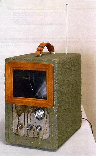 Kienholz, Nancy Reddin and Kienholz, Edward Reddin, The Block Head
1981, Pumice construction block, Frensel lens system, wood, leather, and....